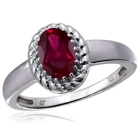 JewelersClub 0.90 Carat T.G.W. Ruby Gemstone Ring