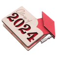 thumbnail image 1 of Wood Graduation Card Holder for Organize Red Color Wooden Construction 2024 Theme, 1 of 5