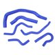 thumbnail image 5 of Manguera De Refrigerante Para Radiador De Coche, Kit De Tubo De Transferencia De Refrigerante De Silicona De 6 Uds Para Civic Type R EK EG B16a B18C B20B 1992 A 2000(Azul), 5 of 5