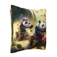 thumbnail image 2 of ZICANCN Decorative Throw Pillow Covers , Panda Race Couch Sofa Decorative Knit Pillow Covers for Living Room Farmhouse 20"x20", 2 of 8