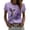Light Purple, variant on Womens Purple Ribbon Alzheimer'S Awareness Support Shirts Alzheimers Floral & Hummingbird Print Tops Short Sleeve Crew Neck T Shirts For Women