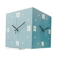 thumbnail image 3 of Reloj de pared de esquina para interiores y exteriores, creativo, vintage, decorativo, moderno. azul, 3 of 9