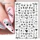 thumbnail image 3 of 8 Sheets Heart Nail Art Stickers Decals - Valentines Day Nail Decals 3D Self-Adhesive Valentine's Day Nail Art Supplies Valentine's Day Series Women, 3 of 4