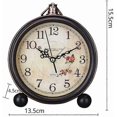 thumbnail image 2 of Non-Ticking Desk Clock Silent Movement Retro Design for Office or Bedroom, 2 of 2