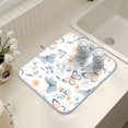 thumbnail image 7 of Ryvnso Hand Drawn Floral Butterfly Dish Drying Mat for Kitchen Countertop 18x24 Large Dish Pad Drainer Rack Dish Sink Mats, 7 of 7