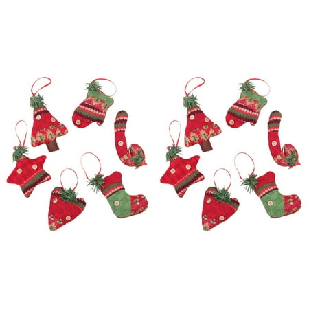 

NUOLUX 12 pcs Xmas Decorative Pendants Xmas Tree Hanging Ornaments Xmas Scene Props