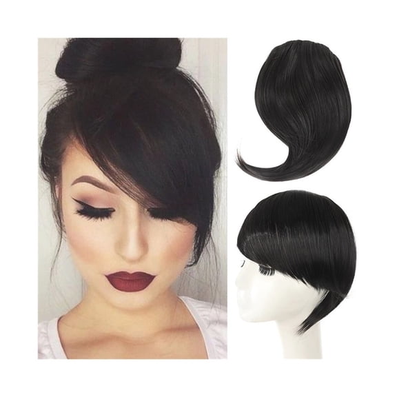 Synthetic Side Bangs Hair Extensions Clip In Side Bangs Fake Fringe Hairpiece