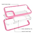 thumbnail image 3 of Crystal Clear Case for iPhone 16, [Not Yellowing][Military Grade Drop Tested] Transparent Shockproof Protective Phone Case Hard PC + Soft Silicone Slim Cover For iPhone 16,Hotpink, 3 of 5
