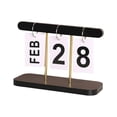 thumbnail image 1 of Rongfmy Desk Calendar Reusable Standing Table Perpetual Calendar for Farmhouse Home Black, 1 of 9