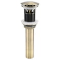 thumbnail image 1 of G1 1/4" Pop-up Retro Sink Plug Waste Click-clack Drain with Overflow Bronzed Brass Universal Sink Drainer Valve Basin Siphon - with Overflow,, 1 of 5