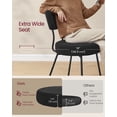 thumbnail image 6 of Set of 2 Modern Upholstered Dining Chairs with Curved Backrest, Plush Teddy Fleece & Sturdy Steel Frame for Comfortable Seating, Ink Black, 6 of 6
