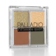 "Palladio Eyeshadow Quads, Velvety Pigmented Blendable Matte, Metallic & Shimmer Finishes, Creamy Formula, Four Way Quad Eye Shadow Palette, Talc-Free (Gold Digger)"