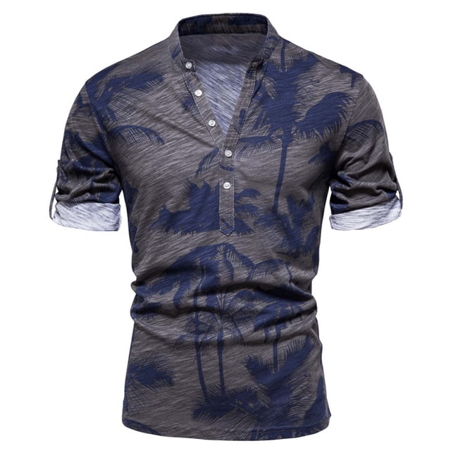 CEHVOM T-shirt de Plage à Manches Courtes Ajusté pour Hommes Mode Été T-shirt de Sport Imprimé