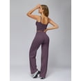 thumbnail image 6 of IDOPIP Womens Workout Sets 2 Piece Spaghetti Straps Square Neck Crop Top Straight Butt-lifting Leg Yoga Pants Pilates Outfits, 6 of 6