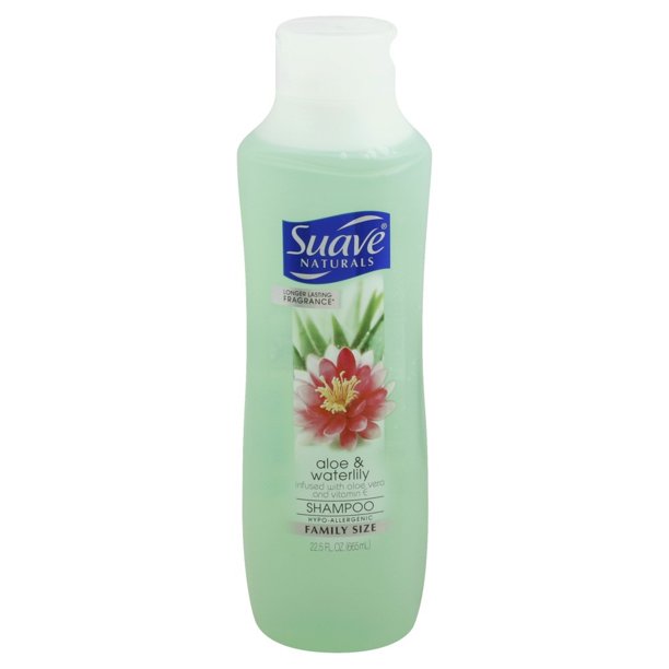 Suave Naturals Naturals Shampoo Aloe & Waterlily, 22.5 Fl Oz