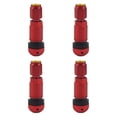thumbnail image 1 of koolsoo 4 Pcs Tige de Valve de Pneu à Boulon Accessoires Auto Anti-Éclaboussures de Pneu Rouge, 1 of 9