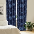 thumbnail image 2 of Ambesonne Floral Curtains, Watercolor Fashion Flora Art, Pair of 28"x84", Dark Petrol Blue Teal, 2 of 5