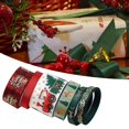 thumbnail image 2 of Farfi 1 juego de cintas lisas con alta solidez al lavado decoración de poliéster cinta de regalo de Navidad compacta, 2 of 5