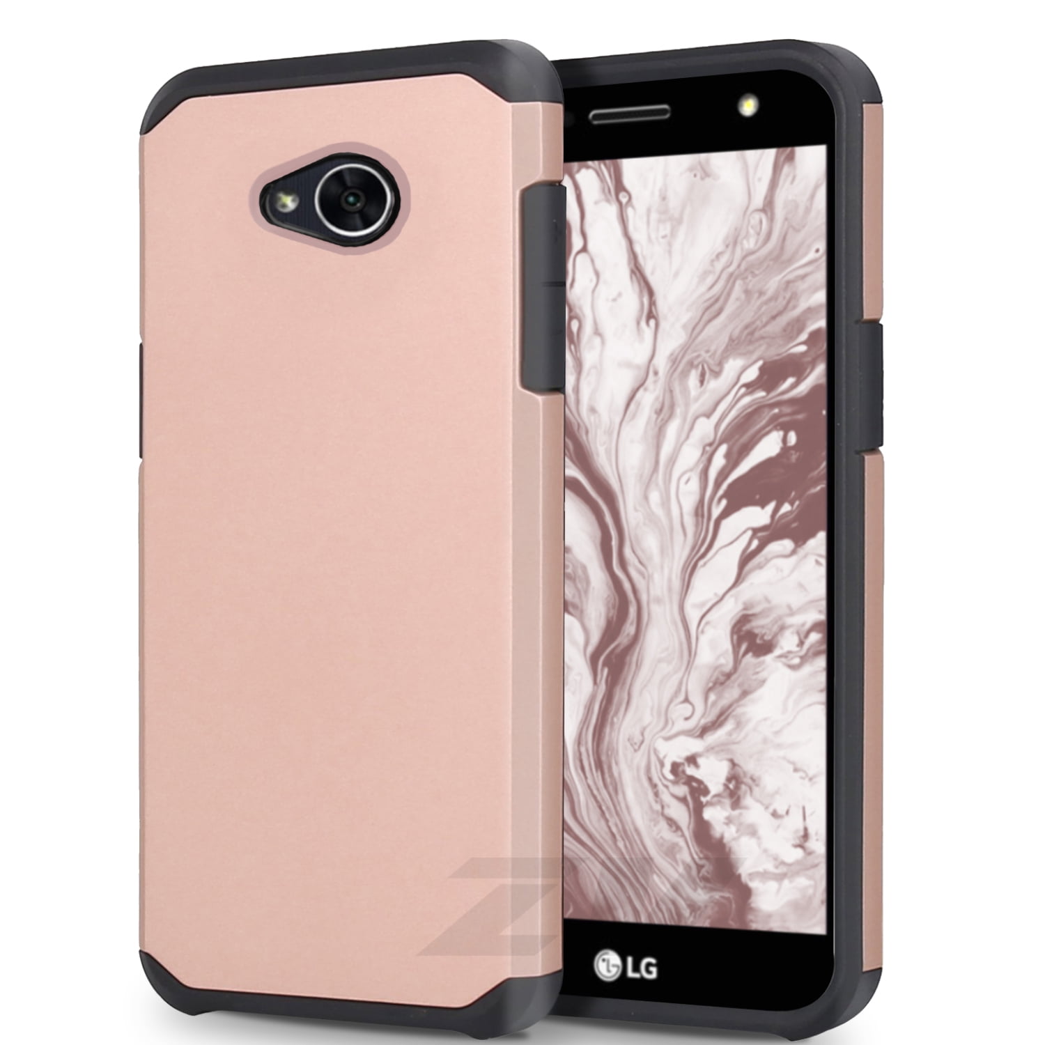 LG X Charge Case, ZV SLIM HYBRID Heavy Duty Cover Thin And