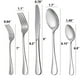 thumbnail image 2 of Juegos de cubiertos de acero inoxidable de 15 piezas, incluye cuchillos, cucharas y tenedores, vajilla para el hogar y el restaurante, servicio para 3, plateado Genérico Juegos de cubiertos, 2 of 8
