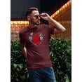 thumbnail image 2 of Realistic Heart W Flowers T-Shirt Men -Image by Shutterstock, Male Medium, 2 of 4