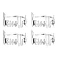 thumbnail image 1 of 4 piezas de anillos de servilleta de metal en forma de letra para la cena, 1 of 6