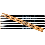 Vic Firth Vic Firth 3 Pairs of Black American Classic Drum Sticks With Free Pair of Terra Drum Sticks 5B