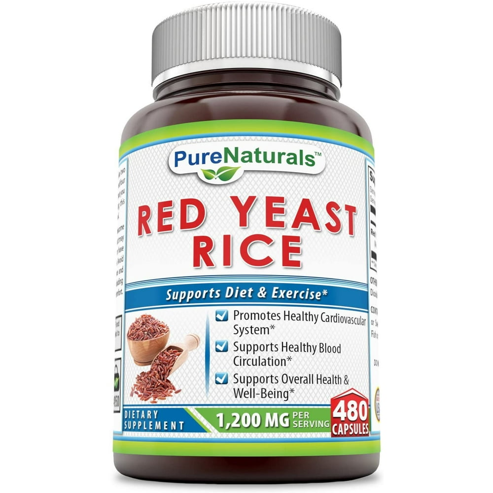 Pure Naturals Red Yeast Rice Dietary Supplement 1200 mg of Red Yeast