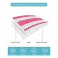 thumbnail image 5 of Pink Striped Twin Size Down Alternative Comforter, Lightweight Comforter Quilt Bedding Set with Pillow Shams Modern Simple Monochrome Geometric White All Seasons Bed Comforter Duvet Insert 68"x86", 5 of 7