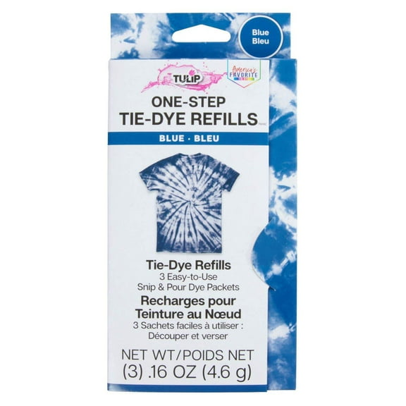 Tulip One-Step Tie-Dye Kit Dye 3 4oz. Refill Packs, Blue