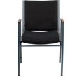 thumbnail image 3 of HERCULES Series Heavy Duty Black Dot Fabric Stack Chair with Arms, 3 of 9