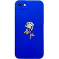 thumbnail image 3 of Phone SE Case 2022/2020,iPhone 8 Case,iPhone 7 Case 4.7",Cute Plated Rose Gold Flower with Anti-Fall Lens Cover Shell,Soft TPU Shockproof Phone Protection Cases for Women Girls Men,Blue, 3 of 13