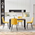 thumbnail image 5 of Mid Century Modern Yellow Velvet Dining Chairs Set Of 2 For Kitchen, Living Room, 5 of 5