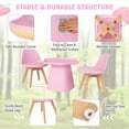 thumbnail image 5 of Resenkos Wooden Kids Activity Table and Chairs Set with Padded Seat-Pink, Small Folding Table for Arts & Crafts, Snack Time, Homeschooling, Homework, 5 of 9