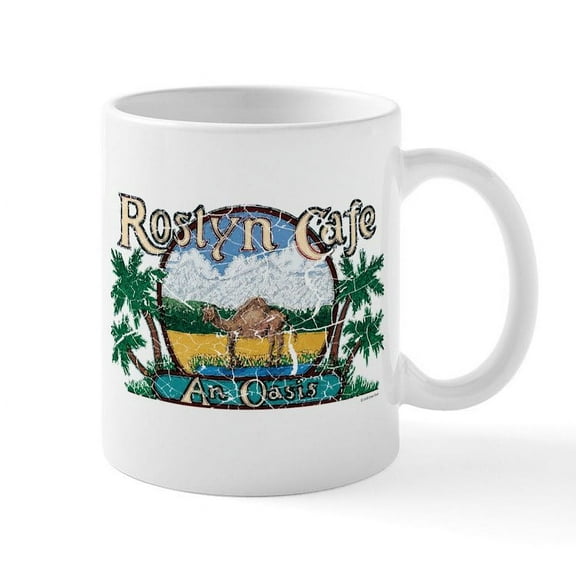 CafePress - Roslyn Cafe Mug - 11 oz Ceramic Mug - Novelty Coffee Tea Cup