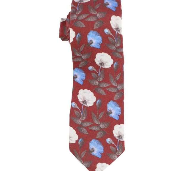 bar III Mens Melody Self-tied Necktie, Red, Classic (57 To 59 in.)