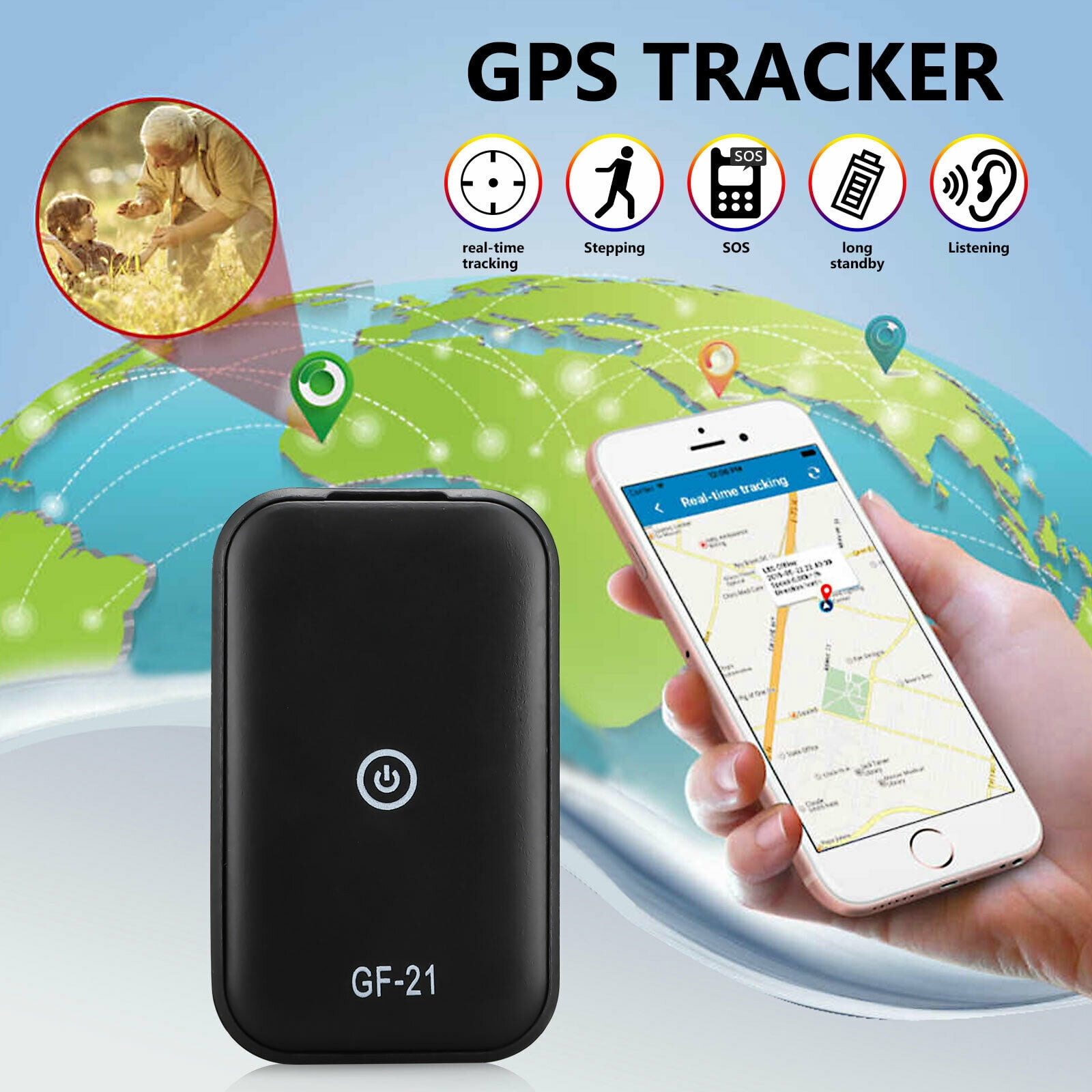 GPS Tracker for Vehicle, Car, Truck, RV, Equipment, Mini Hidden