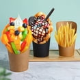 50Pcs French Fries Holder Disposable Snack Cups with Skewers And