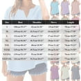 thumbnail image 4 of Purple Womens Summer Tops Cotton Linen Shirts For Women Summer Button Down Tops Short Sleeve Casual Blouses Oversized Tshirts 2025 Shirts for Women, 4 of 6