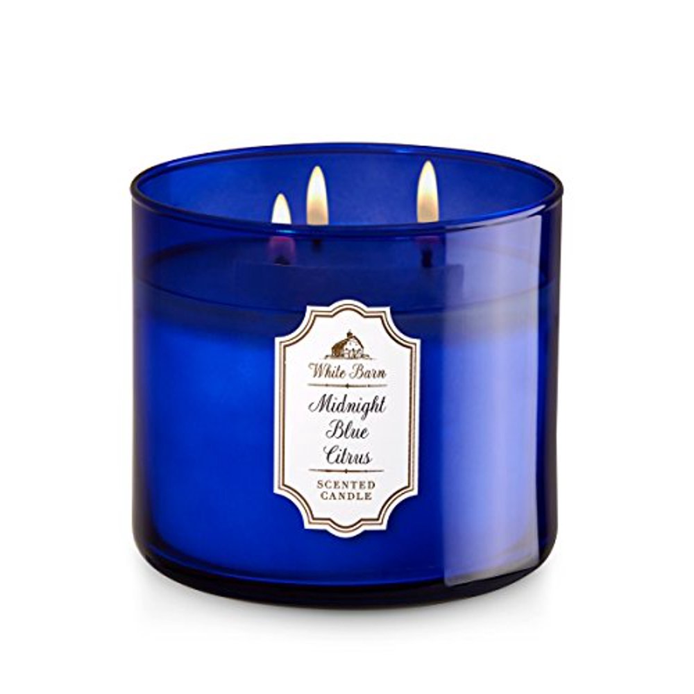 Bath & Body Works White Barn 3Wick Candle in MIDNIGHT BLUE CITRUS