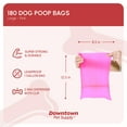 thumbnail image 3 of Downtown Pet Supply Dog Poop Bags with Free Poop Bag Holder, Pink, 180 Ct, 3 of 9