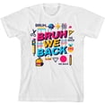 thumbnail image 3 of Bruh, We Back Back To School Adult White Crew Neck Short Sleeve Tee-Small, 3 of 4