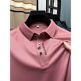 thumbnail image 3 of High-end Brand New Summer Solid Color High Quality Short Sleeve Polo Men's Fashion Business Casual Traceless Casual Printing, 3 of 6