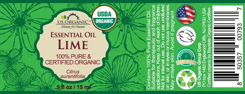 US Organic Lime Essential Oil, 100% Pure Certified USDA Organic