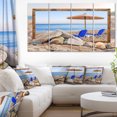 thumbnail image 1 of Framed Effect Beach with Chairs Umbrella, 1 of 3