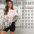thumbnail image 6 of HELLHERO Daisy Flower Print Oversized Sweatshirt for Women Long Sleeve Fitting Pullover Tops Crewneck Sweater Fall Travel Clothes Size XXXL, 6 of 7