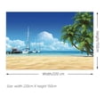 thumbnail image 3 of Blue Ocean Beach Backdrop Tropical Summer Background Ship Boat Wharf Sea Surface Holiday r Photography Photo Props, 3 of 8