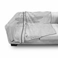 thumbnail image 2 of Dragonfly Soft Flannel Fleece Throw Blanket, Contemporary Geometric Bohemian Inspired Insects Greyscale Art, Cozy Plush for Indoor and Outdoor Use, 50" x 60", Grey Dark Grey White, by Ambesonne, 2 of 5