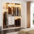 thumbnail image 6 of Homieasy 19'' - 59" W Closet System with Drawers and Hanging Rods(cut To Fit), Grey, 6 of 7