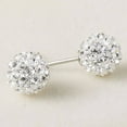 thumbnail image 1 of 1 Pair Korean Style Women silver simple Silver Earring Girl Wedding Prom Geometric Ear Rings Vintage Rhinestone Ear Studs, 1 of 8